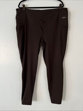 Eddie Bauer Black trail tight High-Waist Performance Leggings Side Pockets XXL